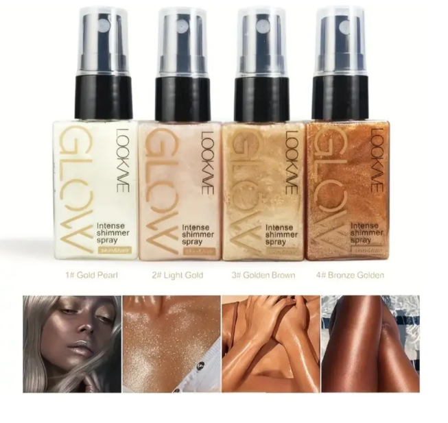 Spray Facial y Corporal Iluminador Brillo Glow