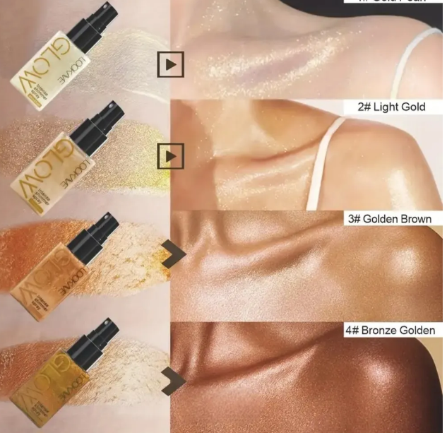 Spray Facial y Corporal Iluminador Brillo Glow