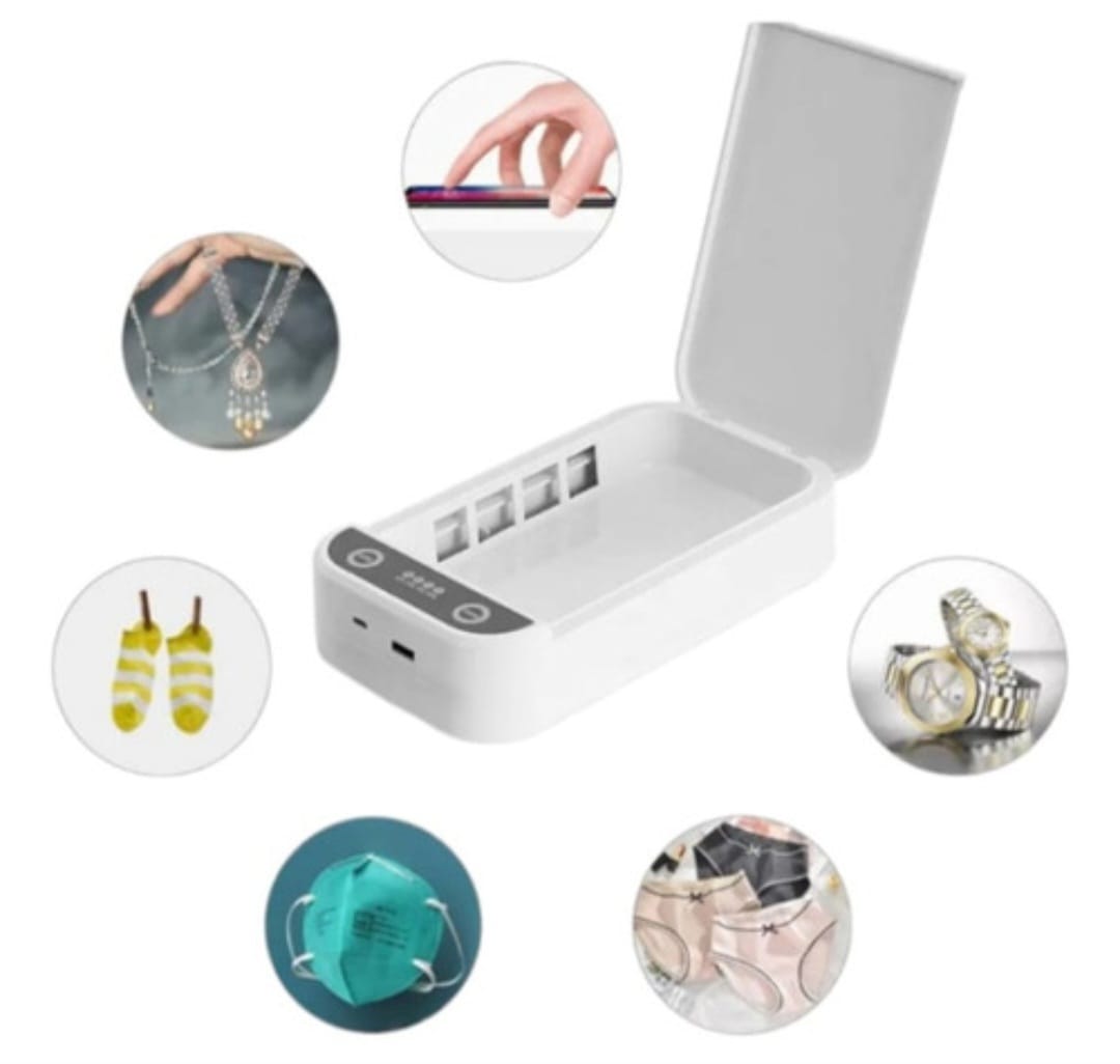 Caja Esterilizadora Desinfectante Luz UV con Boca Aromática Desinfección 360° de Artículos Diarios