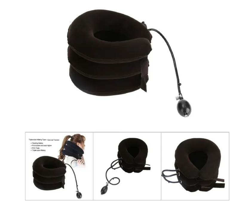 Cojín Inflable con Borla Collar de Tracción Cervical